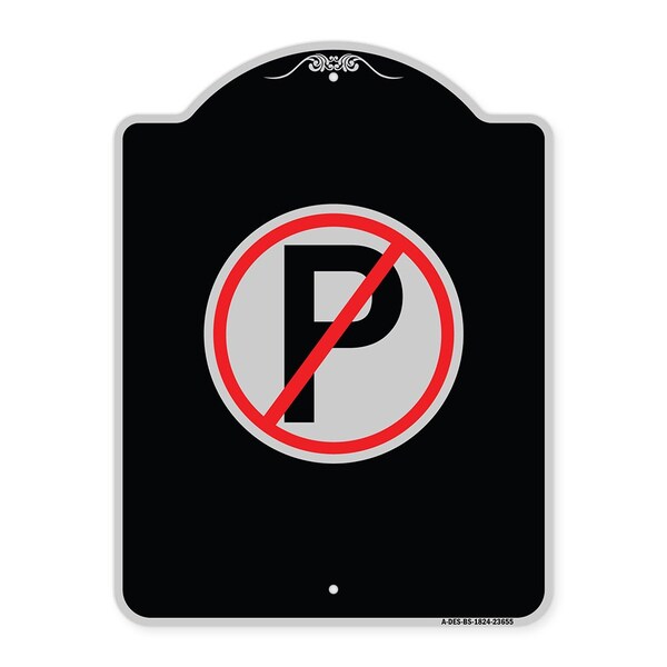 Signmission No Parking Symbol Heavy-Gauge Aluminum Architectural Sign, 24" x 18", BS-1824-23655 A-DES-BS-1824-23655 - main